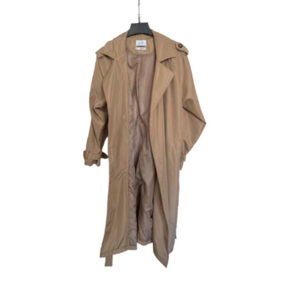 Stoosh Brushed Tan Trench Coat – Size L - Picture 3 of 9